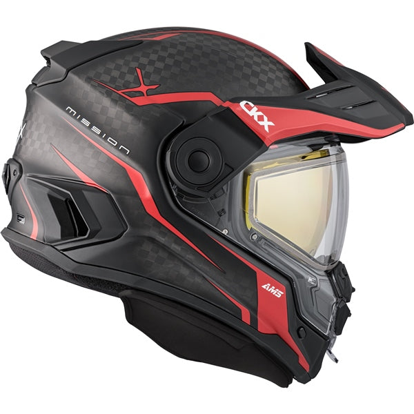 CKX Mission Fury Carbone - Casque de Motoneige Électrique