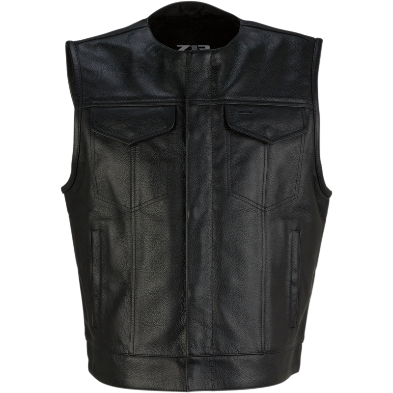 Gilet Doudoune Cuir Sans Manche Homme Z1R Ganja Veste De Cuir Sans